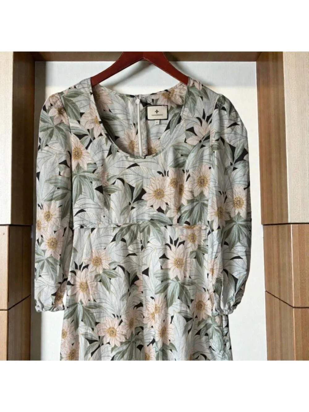 Tuckernuck Madison Des Fleurs Dress Floral Linen Blend Maxi Pockets Size S - Picture 4 of 9